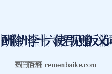 酬滁州李十六使君见赠反义词是什么意思的图片